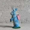 Ino Schaller Small Papier-Mâché Beaded Standing Glitter Bunny In Blue