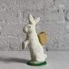 Ino Schaller Small Papier-Mâché Beaded Standing Glitter Bunny In White 2 Ino Schaller Small Papier-Mâché Beaded Standing Glitter Bunny In White