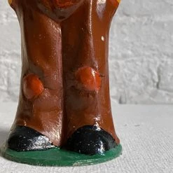 Ino Schaller Papier Mâché Bunny Boy In Brown Plants Art & Objects