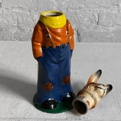 Ino Schaller Papier Mâché Bunny Boy In Blue Plants 9 Ino Schaller Papier Mâché Bunny Boy In Blue Plants