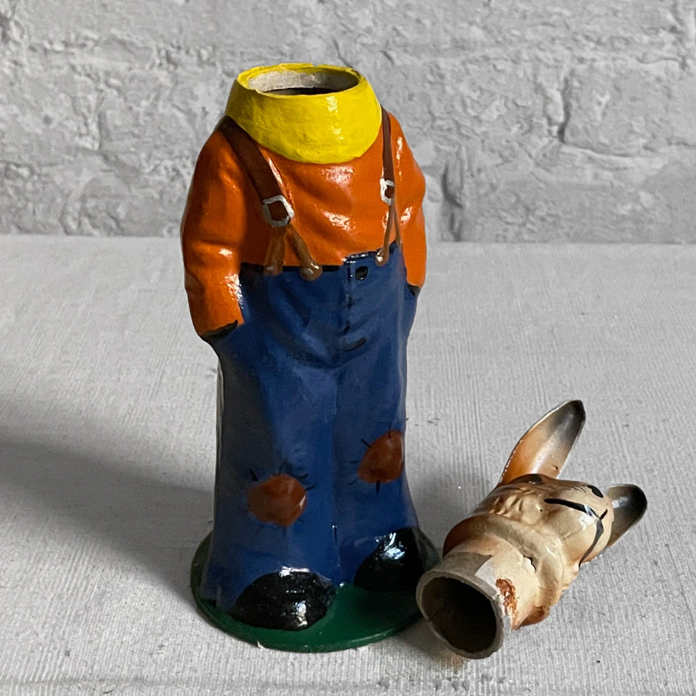 Ino Schaller Papier Mâché Bunny Boy In Blue Plants 6 Ino Schaller Papier Mâché Bunny Boy In Blue Plants