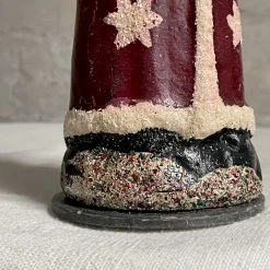 Ino Schaller Santa In A Red Coat With Stars Holiday