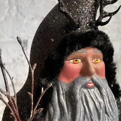 Holiday Ino Schaller Large Beaded Krampas With Bells & Red Boots