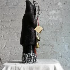 Holiday Ino Schaller Large Beaded Krampas With Bells & Red Boots