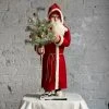 Ino Schaller Nostalgic Large Santa With Decorated Tree Holiday