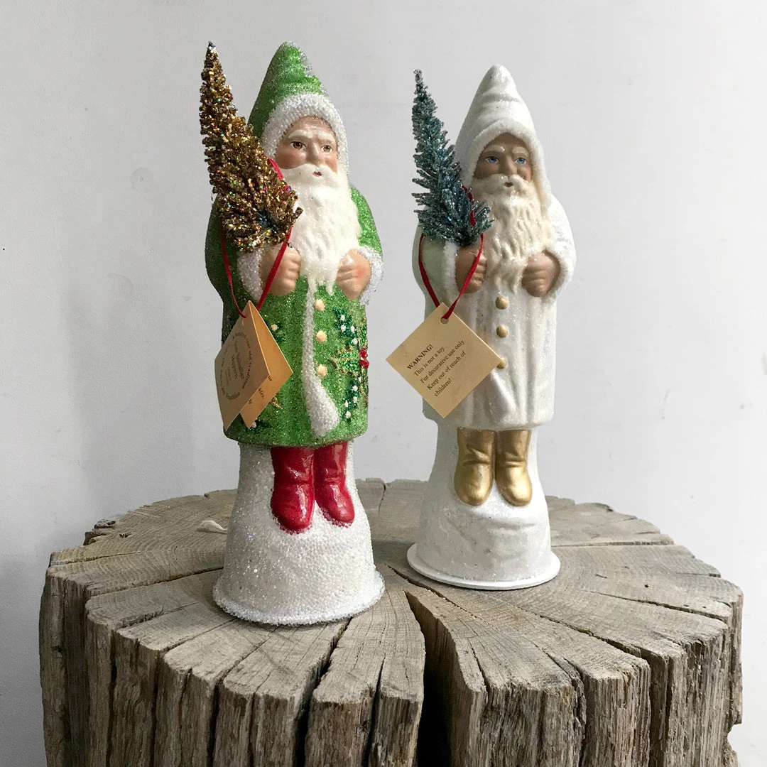 Ino Schaller Santas In White & Green Coats 3 Ino Schaller Santas In White & Green Coats