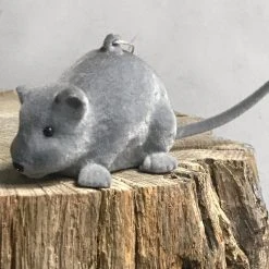 Holiday Ino Schaller Silver Flocked Mice