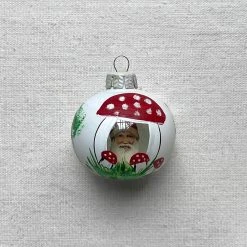 Nostalgie Christbaumschmuck Nostalgic Mushroom Ornament With Santa Inside Holiday