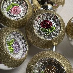 Nostalgie Christbaumschmuck Set Of 6 Nostalgic Rose Reflector Ball Ornaments Holiday 7 Nostalgie Christbaumschmuck Set Of 6 Nostalgic Rose Reflector Ball Ornaments Holiday