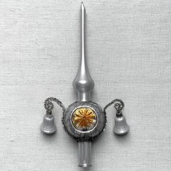 Nostalgie Christbaumschmuck Nostalgic Reflector With Two Bells Tree Topper