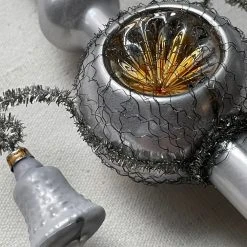 Nostalgie Christbaumschmuck Nostalgic Reflector With Two Bells Tree Topper