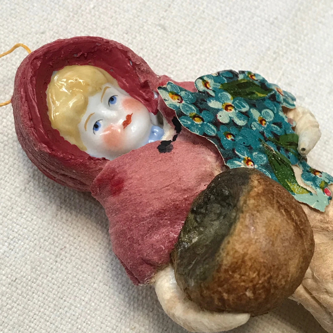 Nostalgic Cotton Girl With Basket Ornament Holiday 4 Nostalgic Cotton Girl With Basket Ornament Holiday