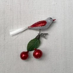 Nostalgie Christbaumschmuck Nostalgic Bird With Cherries Clip-On Ornament