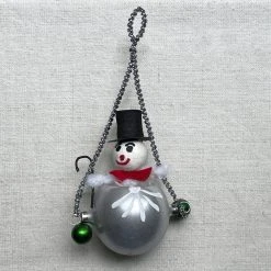 Nostalgie Christbaumschmuck Nostalgic Chenille Snowman Reflector Ornament