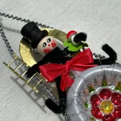 Nostalgie Christbaumschmuck Holiday Nostalgic Chenille Chimney Sweep Reflector Ornament