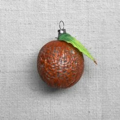Nostalgie Christbaumschmuck Ceramic & Porcelain Fruit Nostalgic Orange With Leaf Ornament