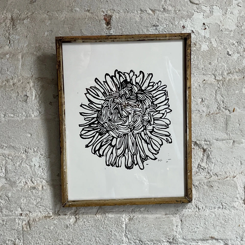 Hugo Guinness "Peony" In Vintage Frame Art & Objects 4 Hugo Guinness "Peony" In Vintage Frame Art & Objects