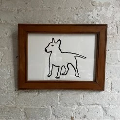 Hugo Guinness "Bull Terrier" In Vintage Frame" In Vintage Frame Art & Objects 9 Hugo Guinness