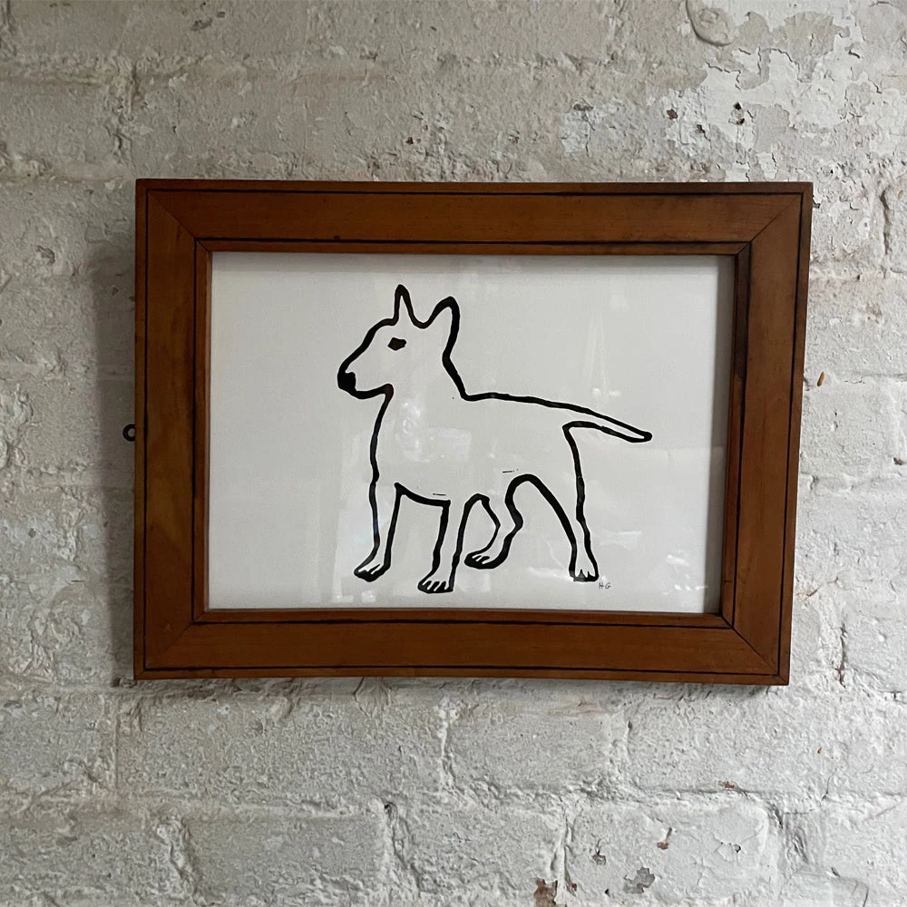Hugo Guinness "Bull Terrier" In Vintage Frame" In Vintage Frame Art & Objects 6 Hugo Guinness "Bull Terrier" In Vintage Frame" In Vintage Frame Art & Objects