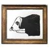 Hugo Guinness "Bull" In Gilded Antique Frame Art & Objects