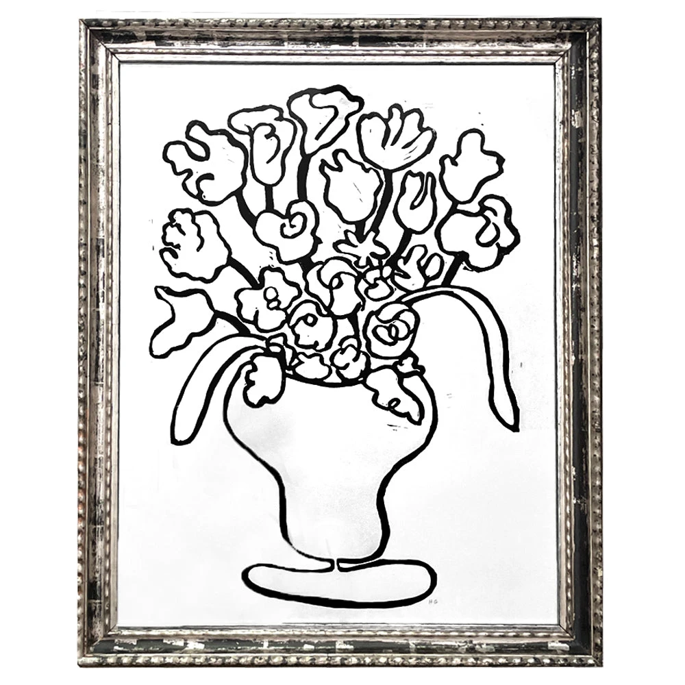Hugo Guinness "Floral Vase" In Vintage Frame 3 Hugo Guinness "Floral Vase" In Vintage Frame