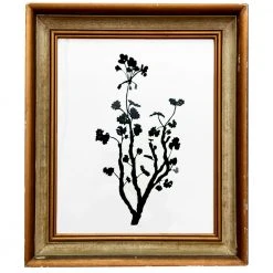 Hugo Guinness Art & Objects "Tall Geranium" In Vintage Frame