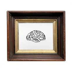 Hugo Guinness "Brain" In Antique Gilded Frame Art & Objects