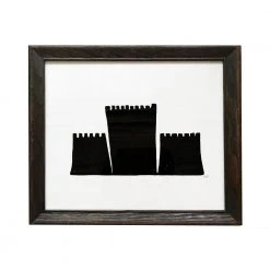 Hugo Guinness "Black Castle" In Vintage Frame Art & Objects