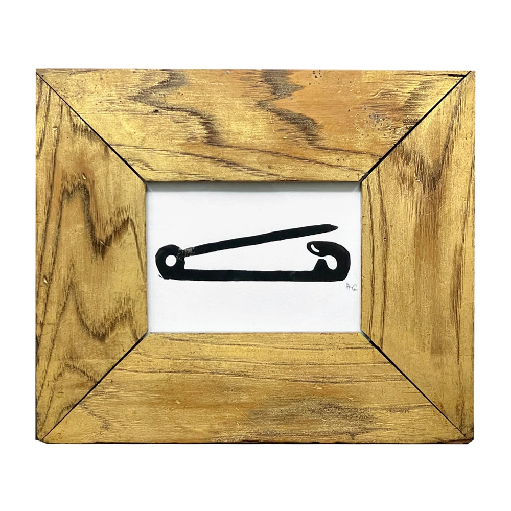 Hugo Guinness Art & Objects "Safety Pin" In Vintage Frame 3 Hugo Guinness Art & Objects "Safety Pin" In Vintage Frame