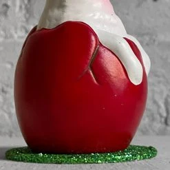 Ino Schaller Art & Objects Papier Mâché White Bunny In Red Egg