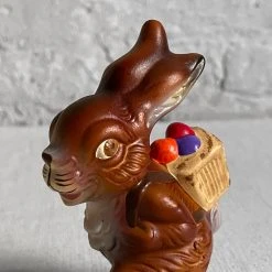 Ino Schaller Papier Mâché Small Walking Bunny With Basket Art & Objects