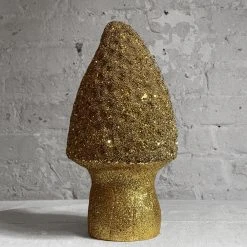 Ino Schaller Pointed Glitter Mushroom In Gold