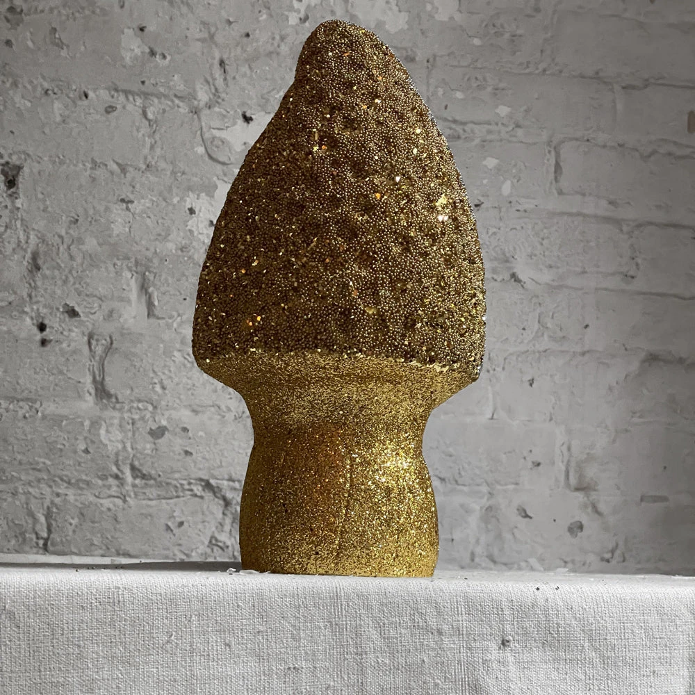 Ino Schaller Pointed Glitter Mushroom In Gold 5 Ino Schaller Pointed Glitter Mushroom In Gold
