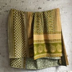 Jeanette Farrier Vintage Sari Double Treble Bedcover (JF6201) Textiles & Rugs