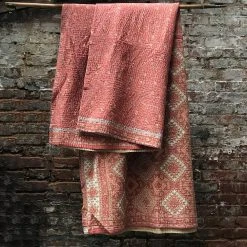 Jeanette Farrier Newly Printed Kantha Queen Bedcover