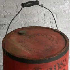 Vintage Late 19th Century Lidded Kerosene Bucket Vintage & Antiques