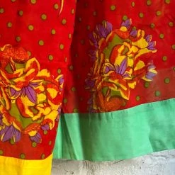 Lisa Corti Organdy Sarong Panel In Blossom In Red 110 X 180cm Textiles & Rugs