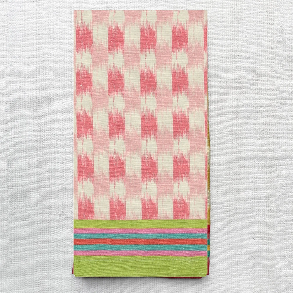 Lisa Corti Set Of 4 Linen Napkins In Veranda Magenta Pink 3 Lisa Corti Set Of 4 Linen Napkins In Veranda Magenta Pink