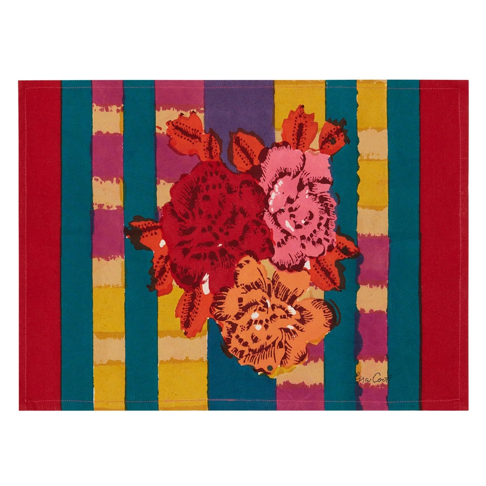 Dining & Tabletop Set Of 4 Cotton Lisa Corti Ankara Mustard Placemats 3 Dining & Tabletop Set Of 4 Cotton Lisa Corti Ankara Mustard Placemats