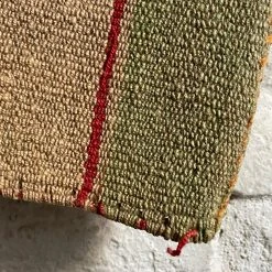 Little Journeys Red Striped Vintage Frazada Blanket Textiles & Rugs