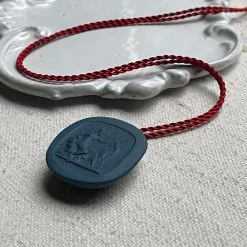 Marcie McGoldrick Diana With Stag Pendant Necklace In Indigo