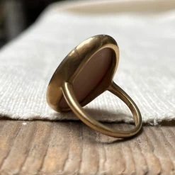 Marcie McGoldrick Gold Soldier Ring In Blush