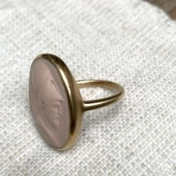 Marcie McGoldrick Gold Soldier Ring In Blush