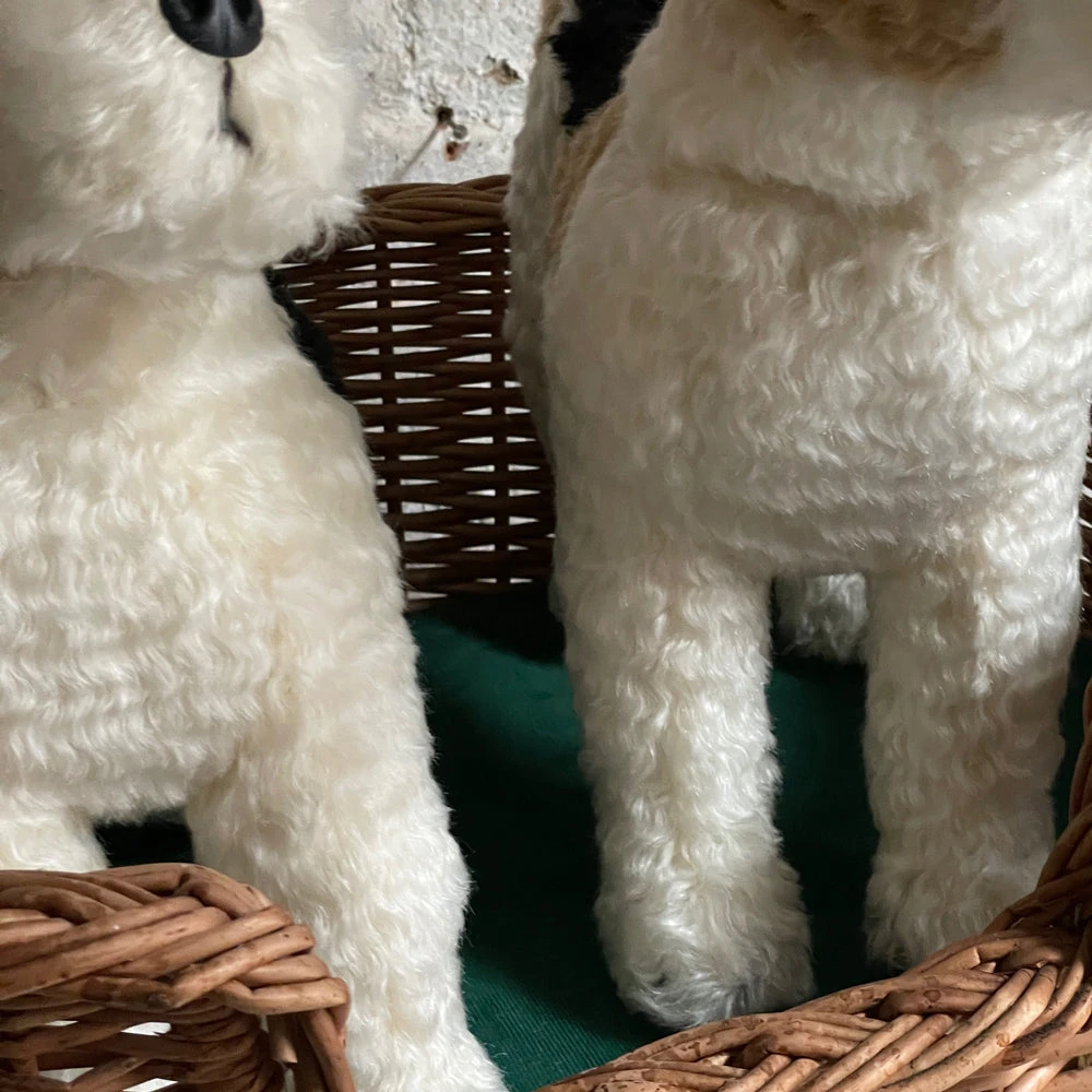 Michel Taillis Création Animated Fox Terrier Dogs In A Wicker Basket 5 Michel Taillis Création Animated Fox Terrier Dogs In A Wicker Basket