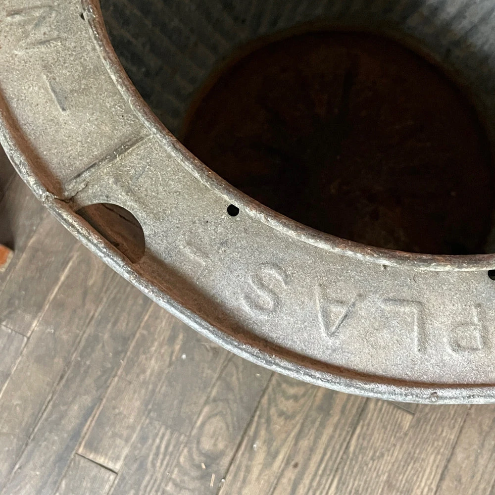 Vintage Zinc Barrel 4 Vintage Zinc Barrel
