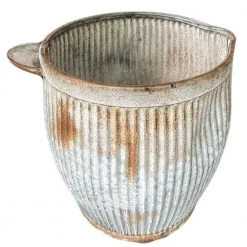 Vintage Zinc Barrel Ceramic & Porcelain Fruit