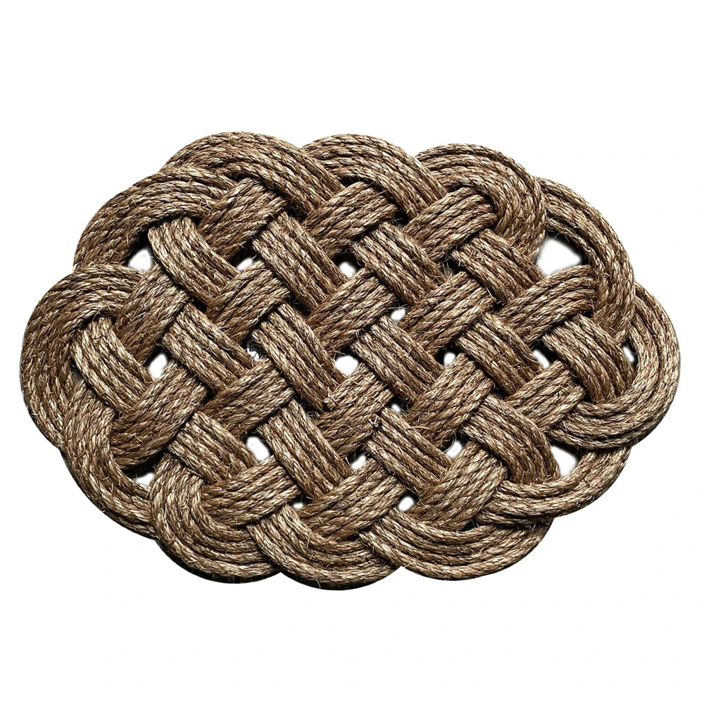 Mystic Knotwork Round Woven Nautical Rope Entry Rug Doormat Textiles & Rugs 3 Mystic Knotwork Round Woven Nautical Rope Entry Rug Doormat Textiles & Rugs