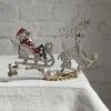 Nostalgie Christbaumschmuck Nostalgic Small Jeweled Santa In Sleigh Holiday
