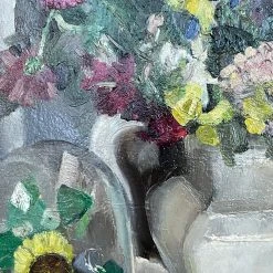 Vintage Art Early 20th Century Helen Sawyer Floral Painting