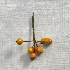 Nostalgic Cotton Twist-Tie Yellow Berries Ornament Set Holiday